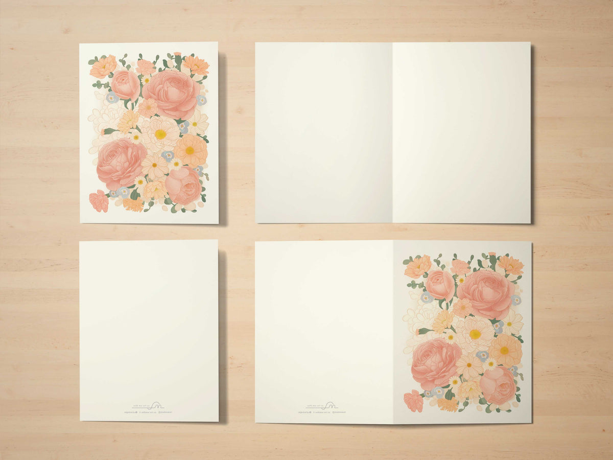 the "Bouquet" Greeting card Greeting & Note Cards
