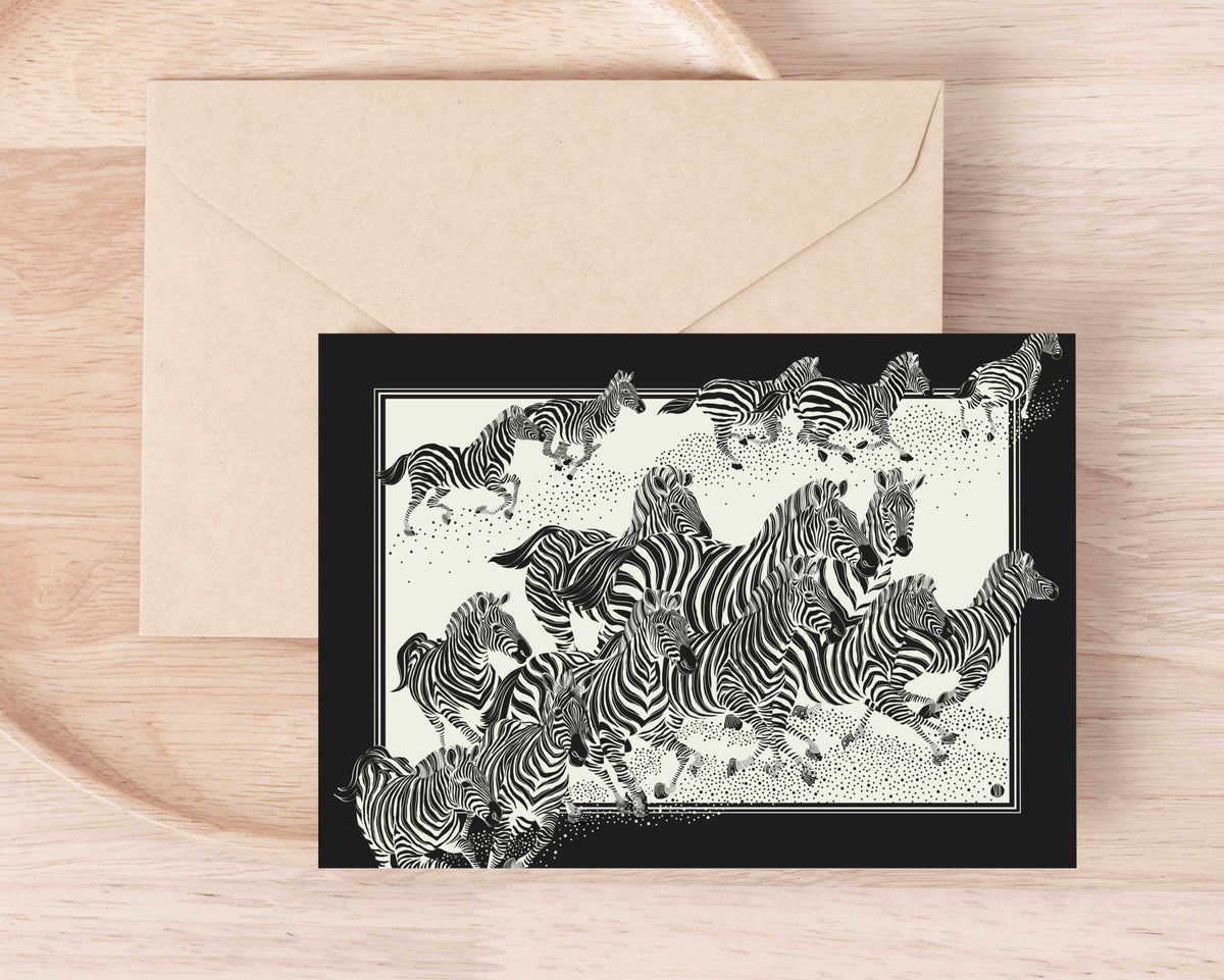Zebra, "New Beginning" Art Print Postcard Post Cards