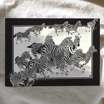 Zebra, "New Beginning" Art Print Postcard Post Cards