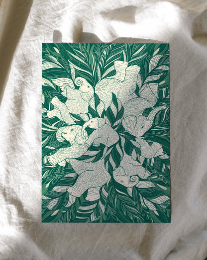 Animal ArtPrint Postcard Set (10 pcs)