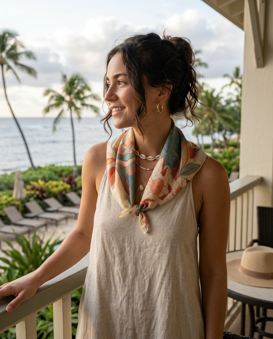 Toucan Bird Bandana Scarf (Pink)