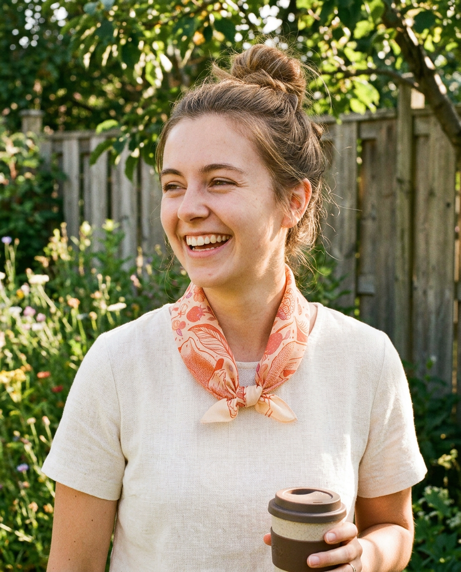 Fox&Berry Bandana Scarf (Blush)