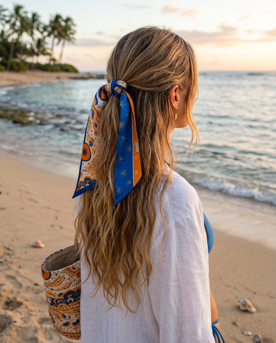Ocean Art Silk Twilly
