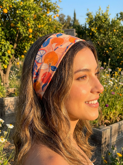 Capybara Yuzu Art Bandana Scarf (Pink-Orange)