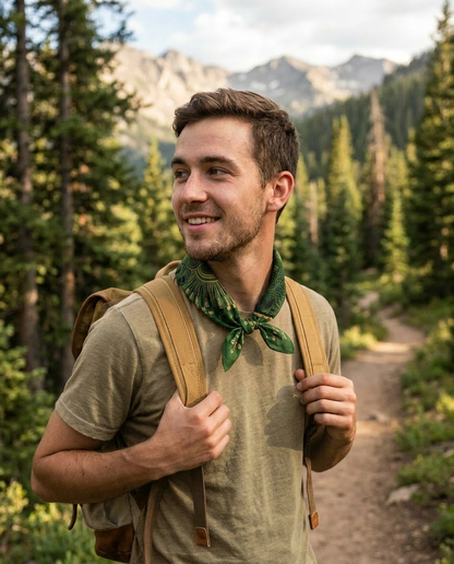 Giraffe Bandana Scarf (Olive Green)