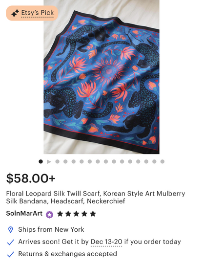 Leopard, and the Sun Silk Twill Scarf