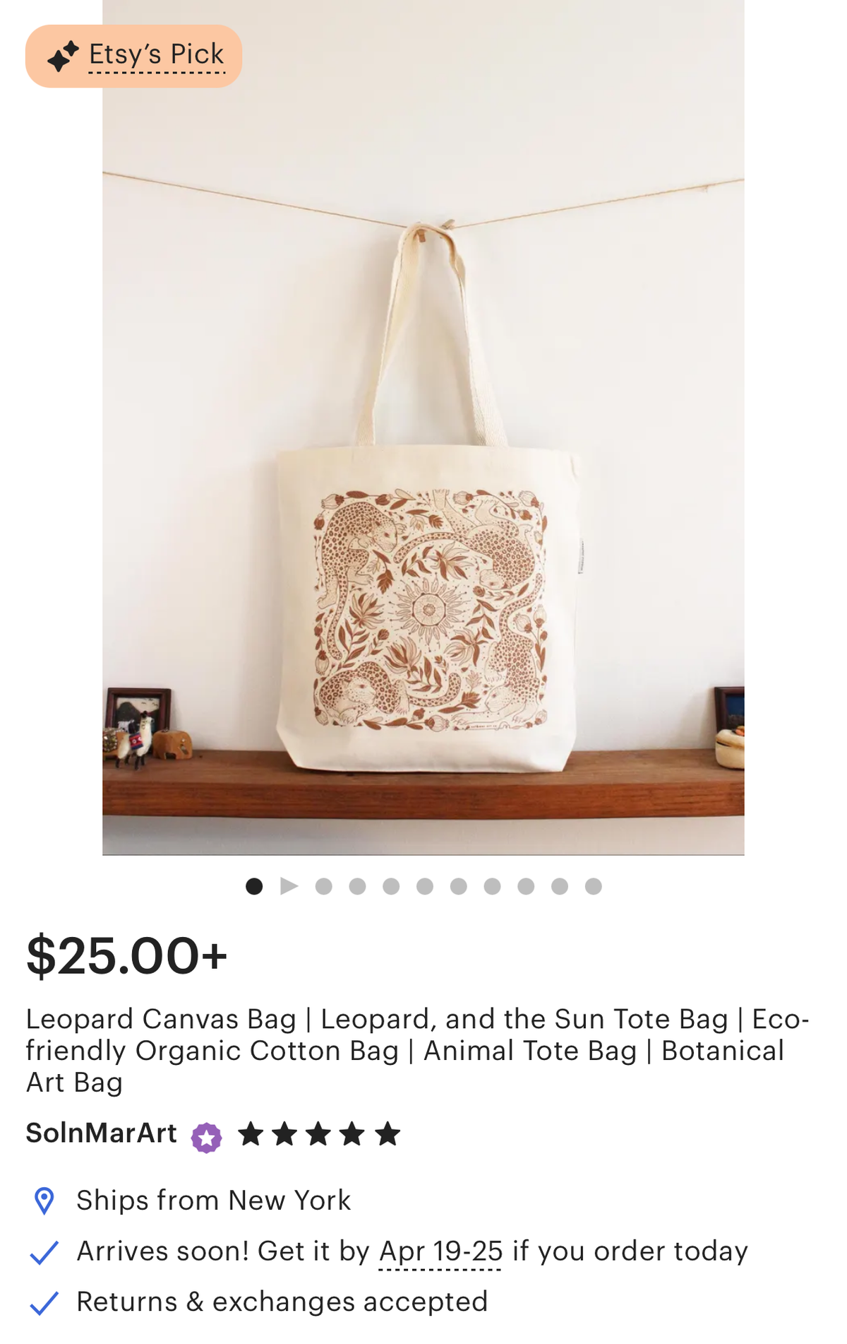 Leopard and the Sun Canvas Tote Bag, eco-friendly organic cotton, intricate line art design, perfect for everyday use.