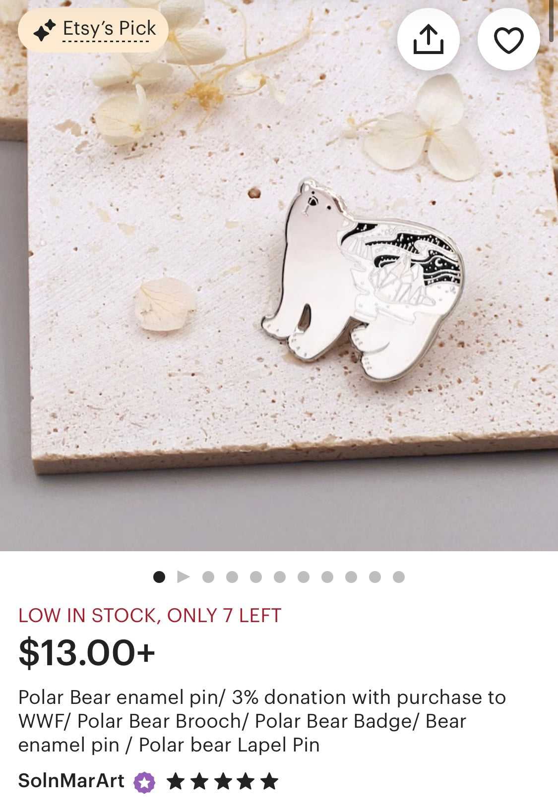 Polar Bear Enamel Pin Brooches & Lapel Pins