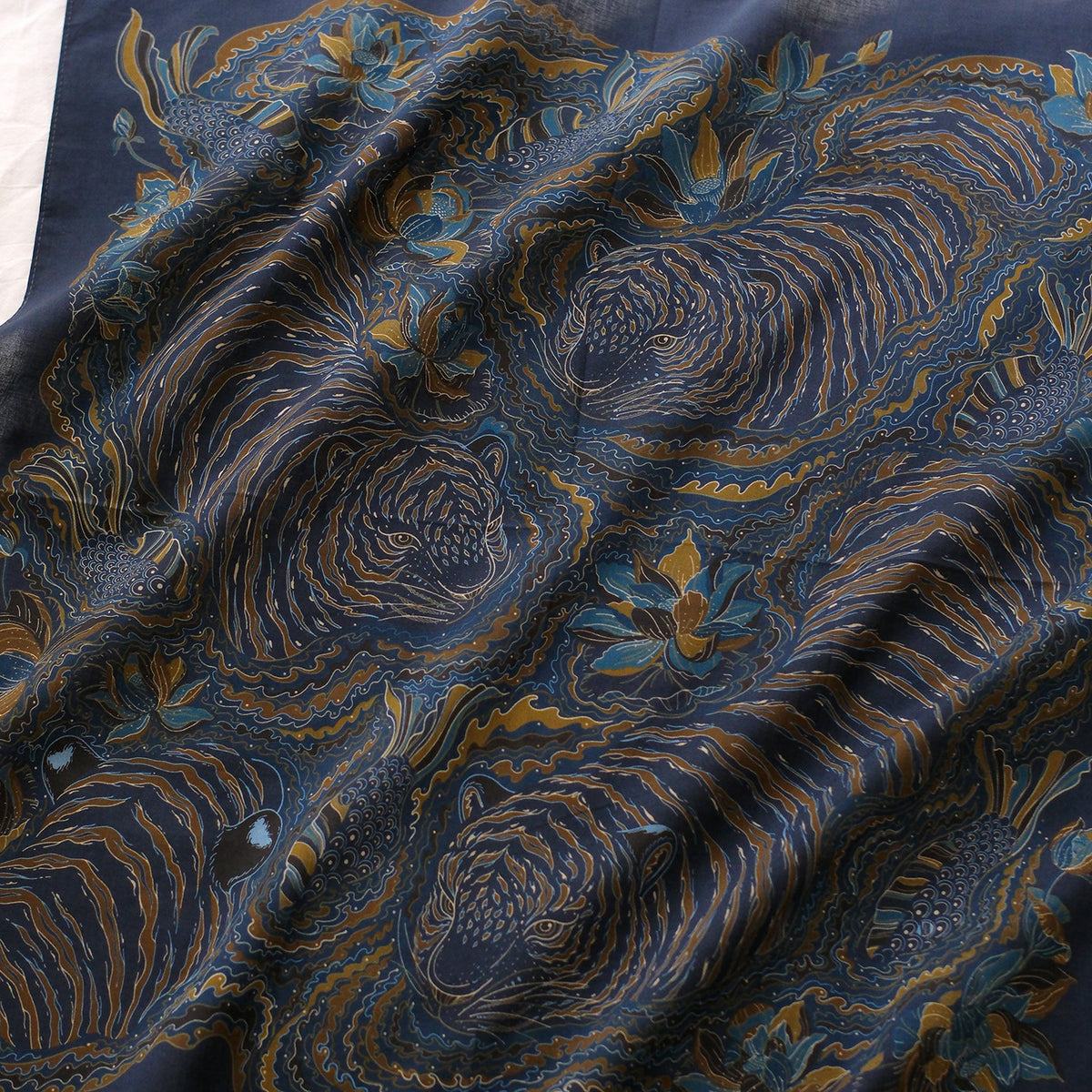 Tiger Art Bandana Scarf (Midnight)