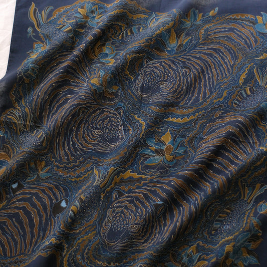 Tiger Art Bandana Scarf (Midnight)