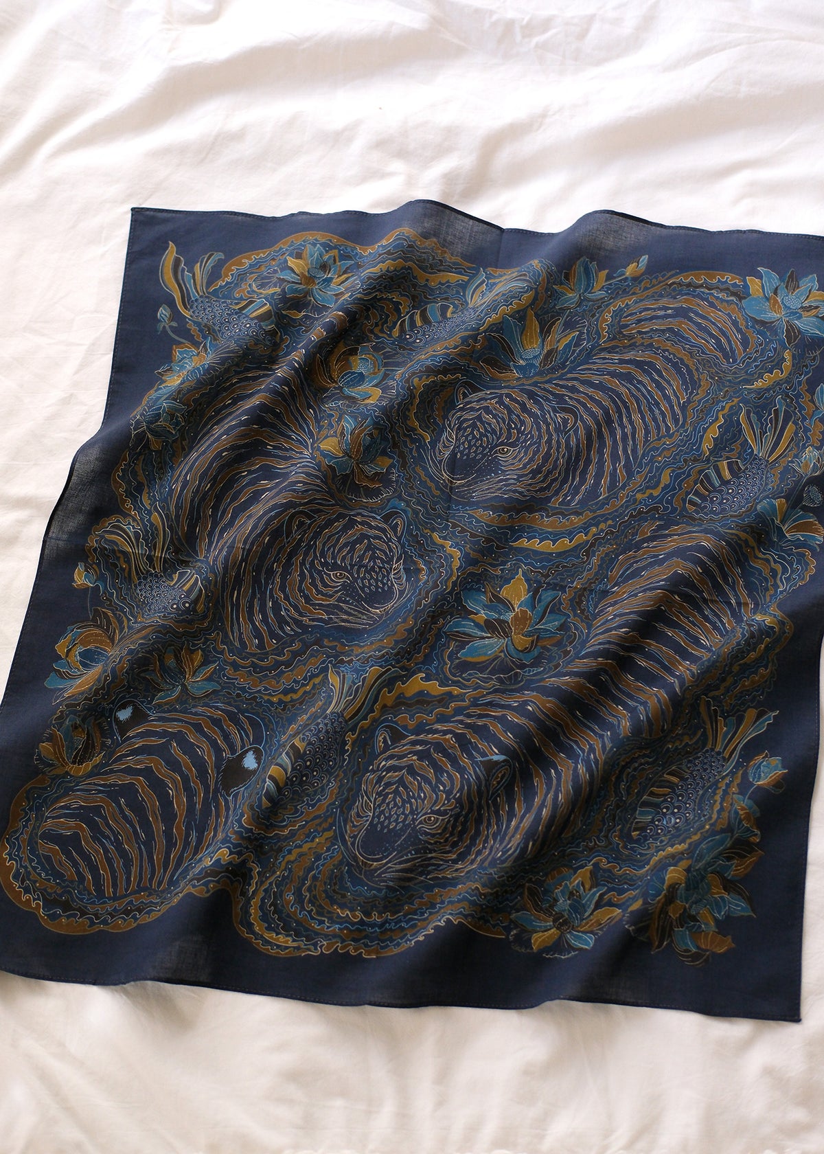 Tiger Art Bandana Scarf (Midnight)