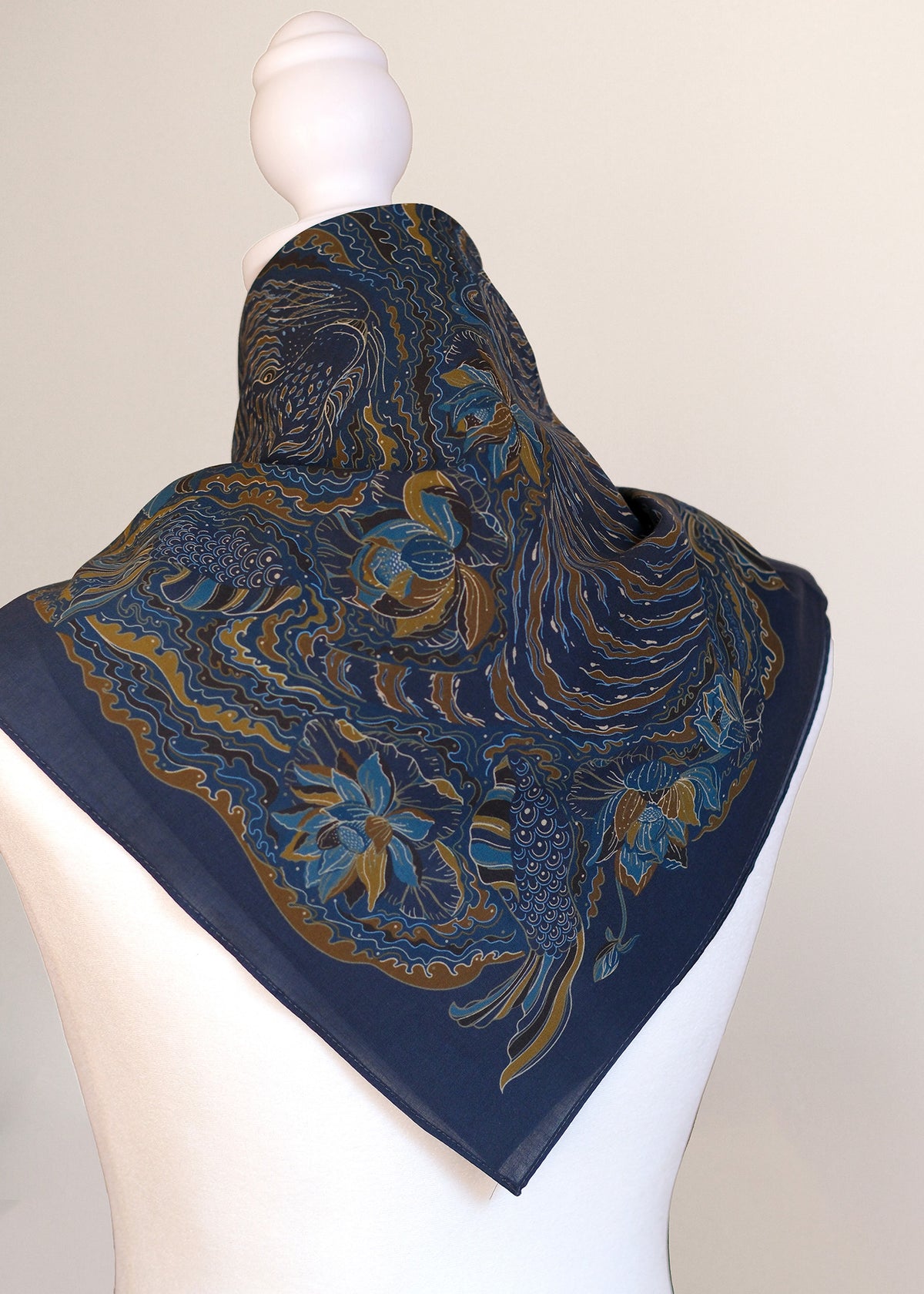 Tiger Art Bandana Scarf (Midnight)