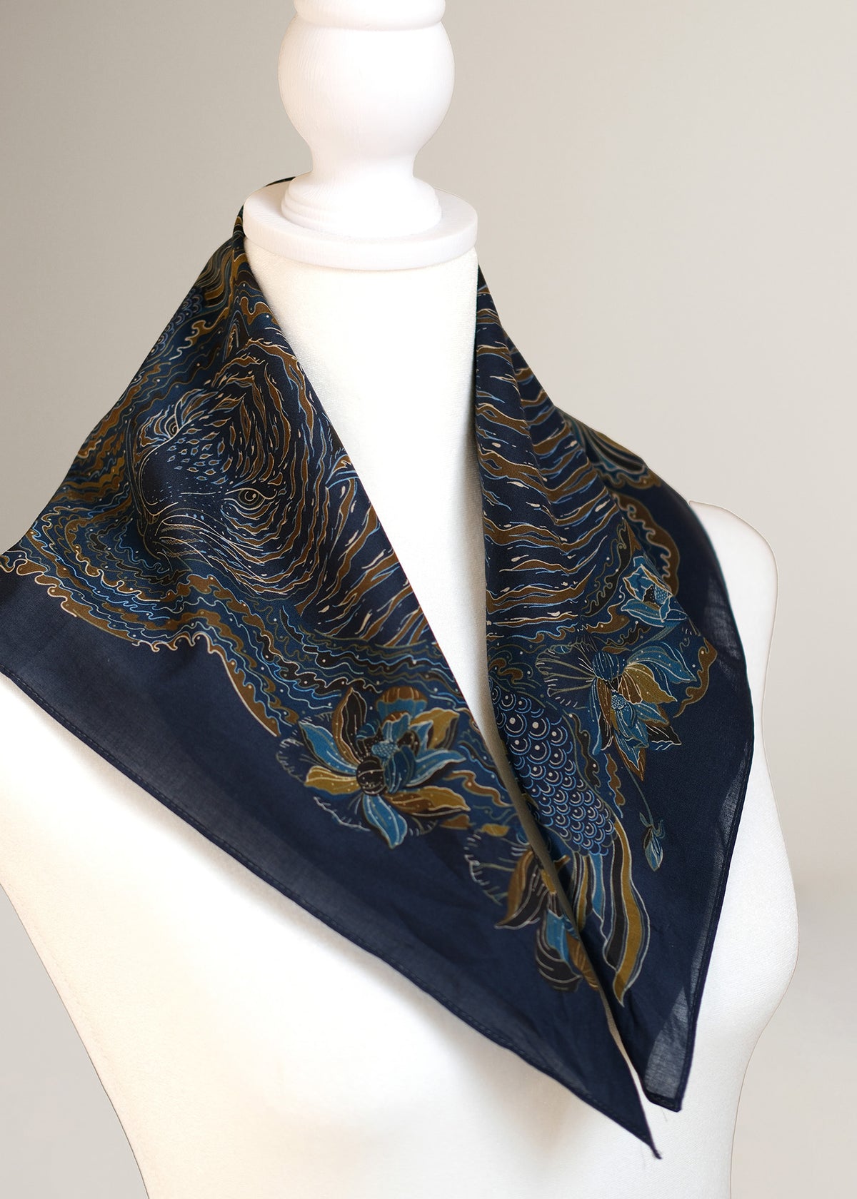 Tiger Art Bandana Scarf (Midnight)