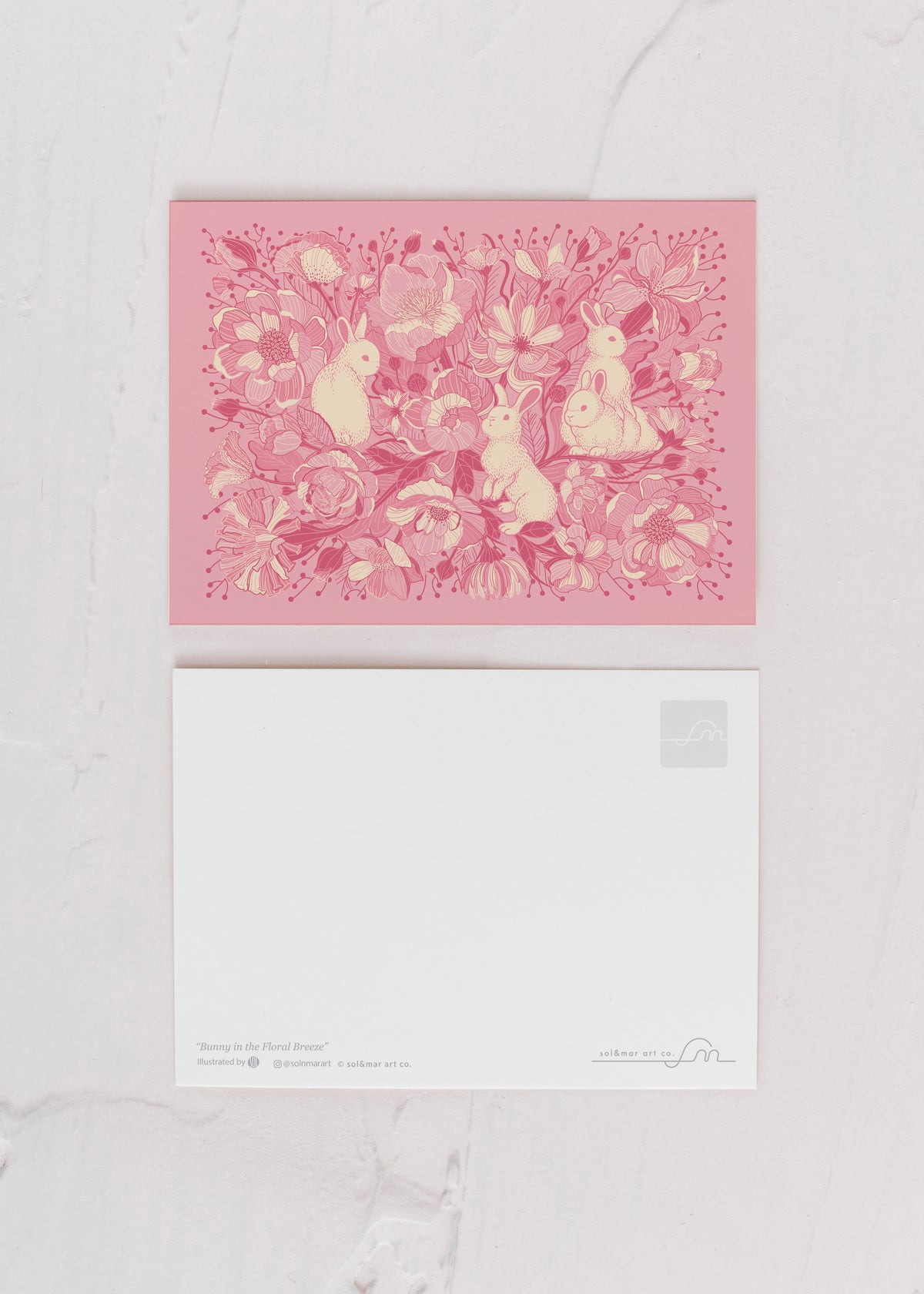 Floral Bunny Bandana Scarf (Pink)
