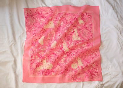 Floral Bunny Bandana Scarf (Pink)