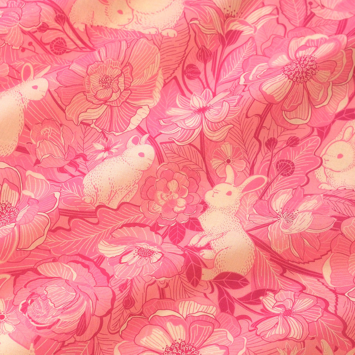 Floral Bunny Bandana Scarf (Pink)