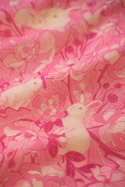Floral Bunny Bandana Scarf (Pink)