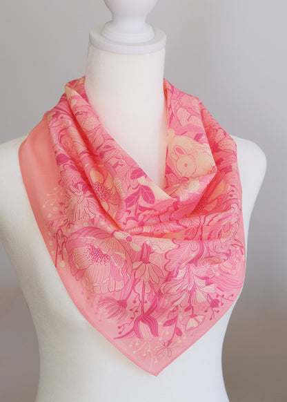 Bunny Rabbit Tote bag + Bandana Scarf Set (Pink)