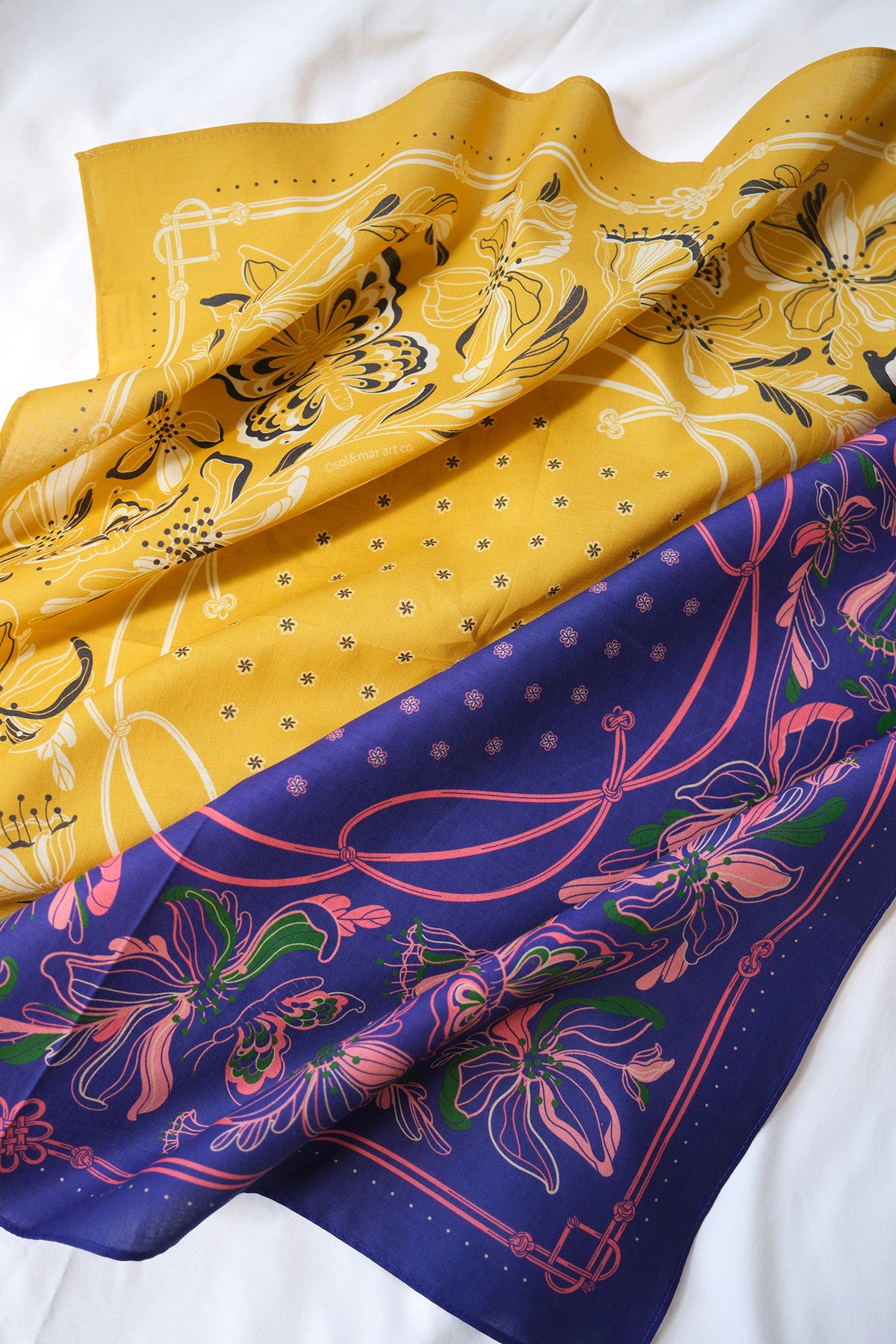 Whispering Butterfly Bandana (Mustard) — Korean Knot Art Collection