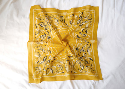 Whispering Butterfly Bandana (Mustard) — Korean Knot Art Collection