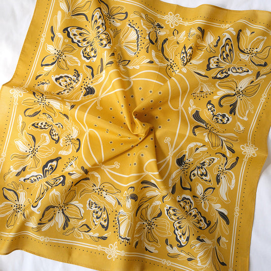 Whispering Butterfly Bandana (Mustard) — Korean Knot Art Collection