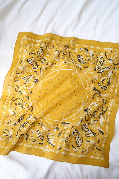 Whispering Butterfly Bandana (Mustard) — Korean Knot Art Collection
