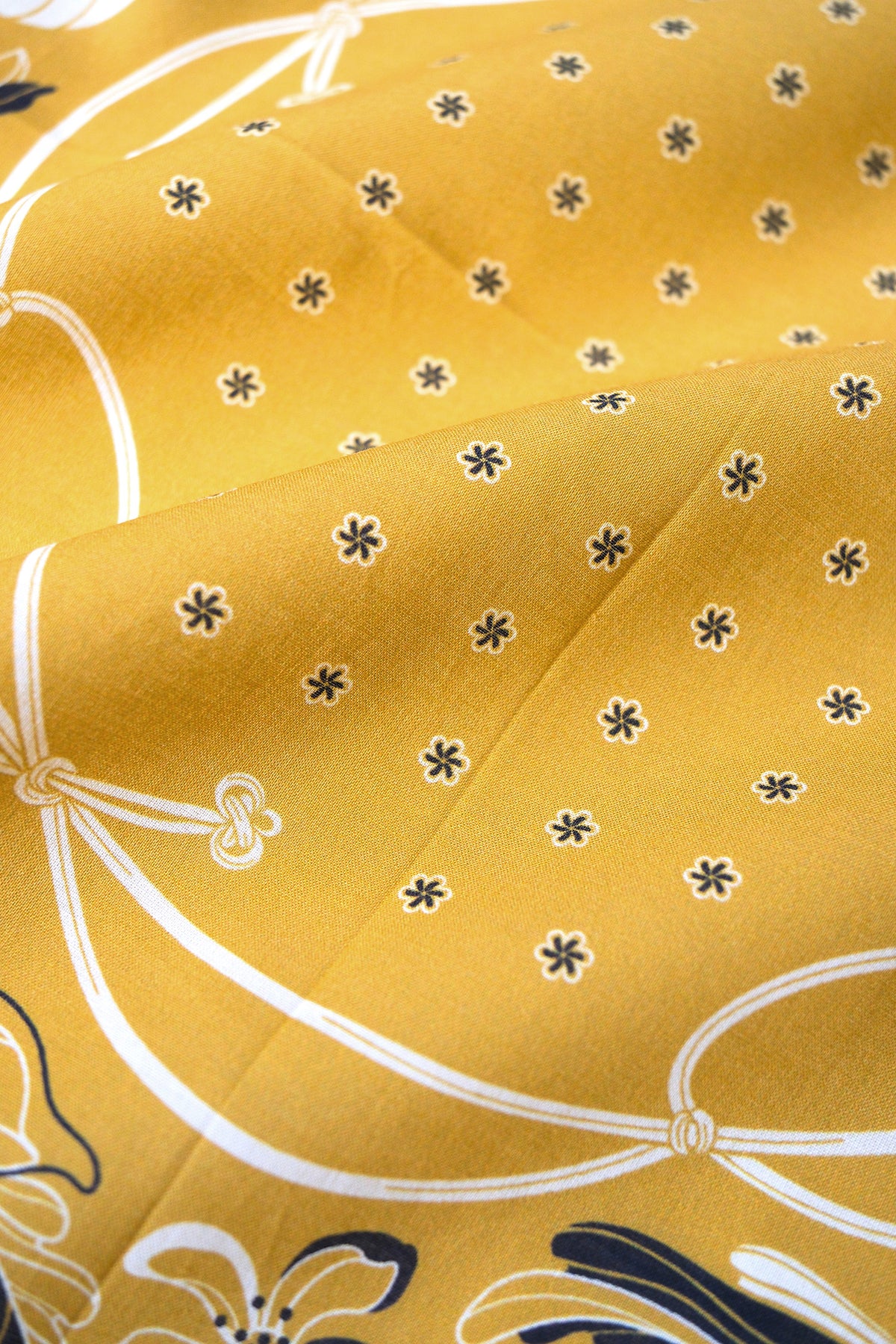 Whispering Butterfly Bandana (Mustard) — Korean Knot Art Collection