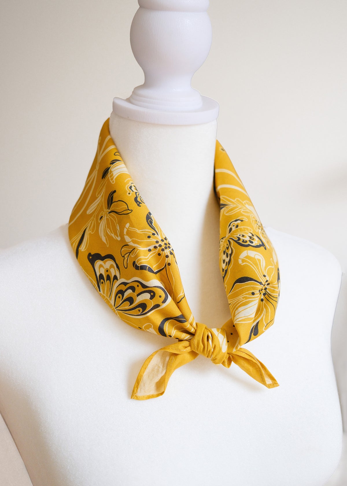 Whispering Butterfly Bandana (Mustard) — Korean Knot Art Collection