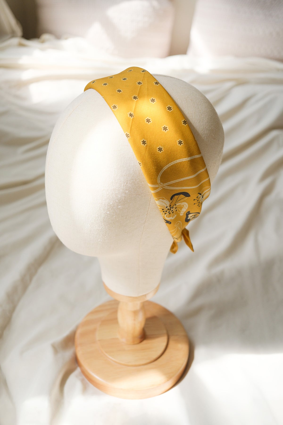 Whispering Butterfly Bandana (Mustard) — Korean Knot Art Collection