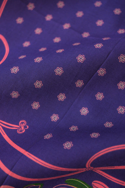 Whispering Butterfly Bandana (Deep Purple) — Korean Knot Art Collection