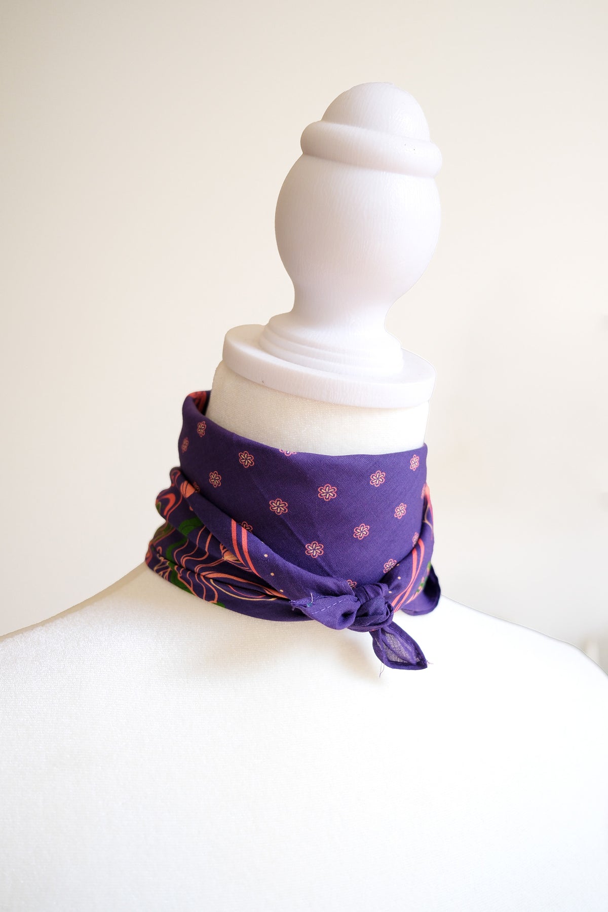 Whispering Butterfly Bandana (Deep Purple) — Korean Knot Art Collection