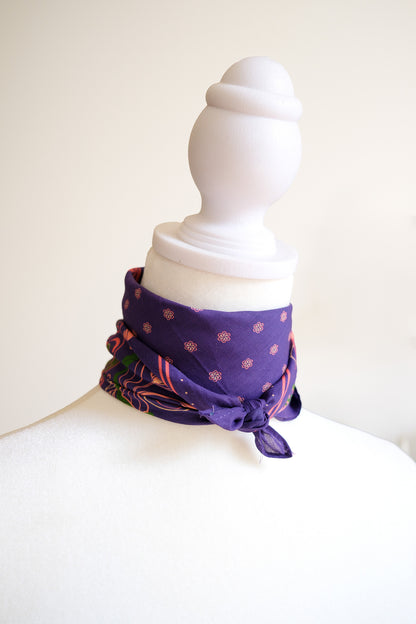 Whispering Butterfly Bandana (Deep Purple) — Korean Knot Art Collection