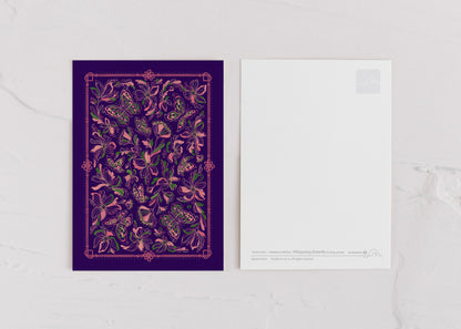Whispering Butterfly Bandana (Deep Purple) — Korean Knot Art Collection