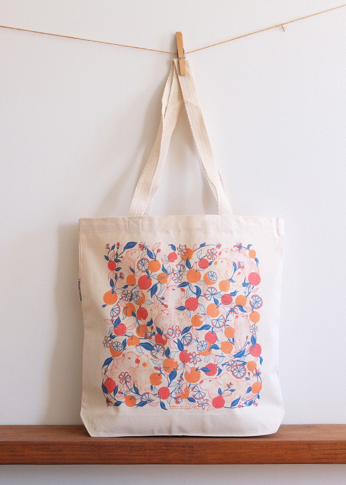 Capybara Canvas Tote Bag