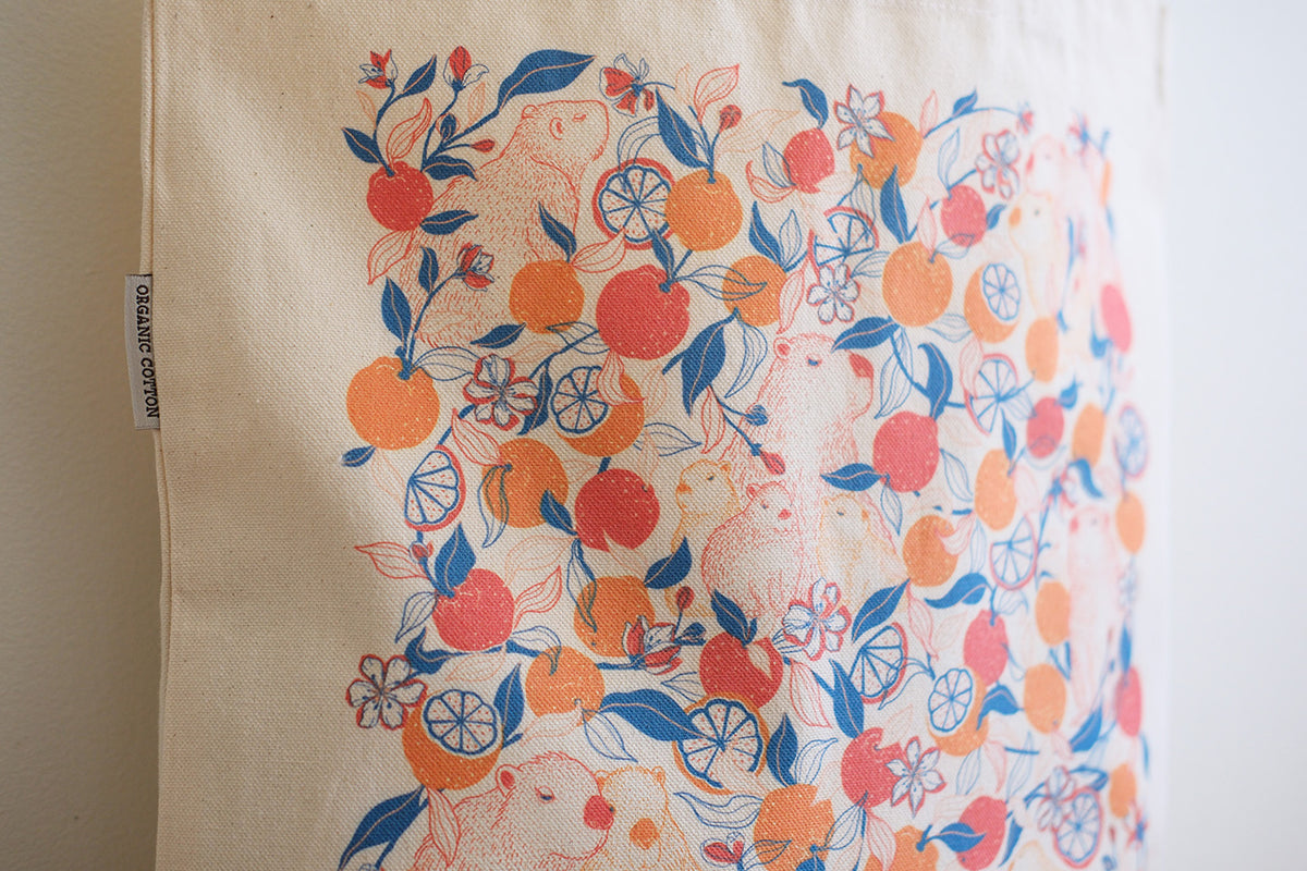 Capybara Canvas Tote Bag