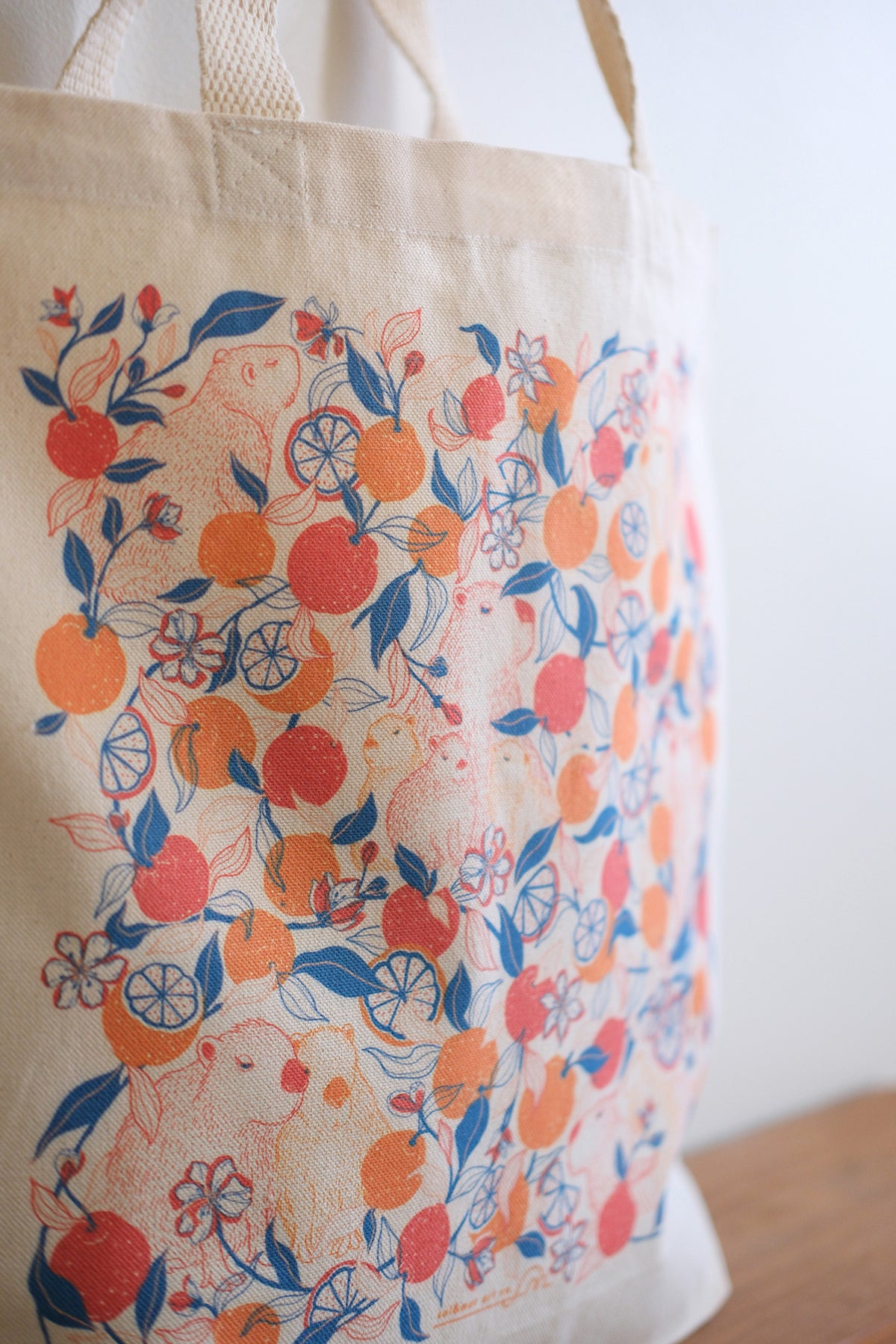 Capybara Canvas Tote Bag