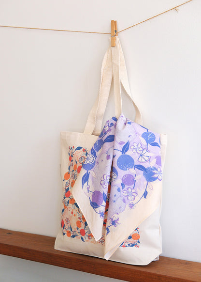 Capybara Yuzu Art Tote Bag + Bandana Gift Set (VeriPeri)