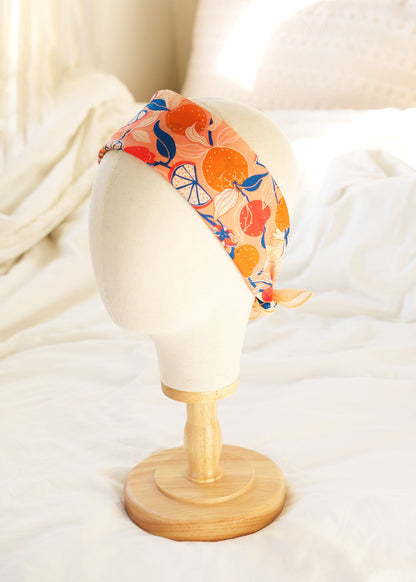 Capybara Yuzu Art Bandana Scarf (Pink-Orange)