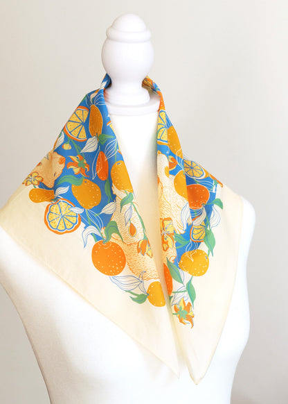 Capybara Yuzu Art Bandana Scarf (Tangerine)