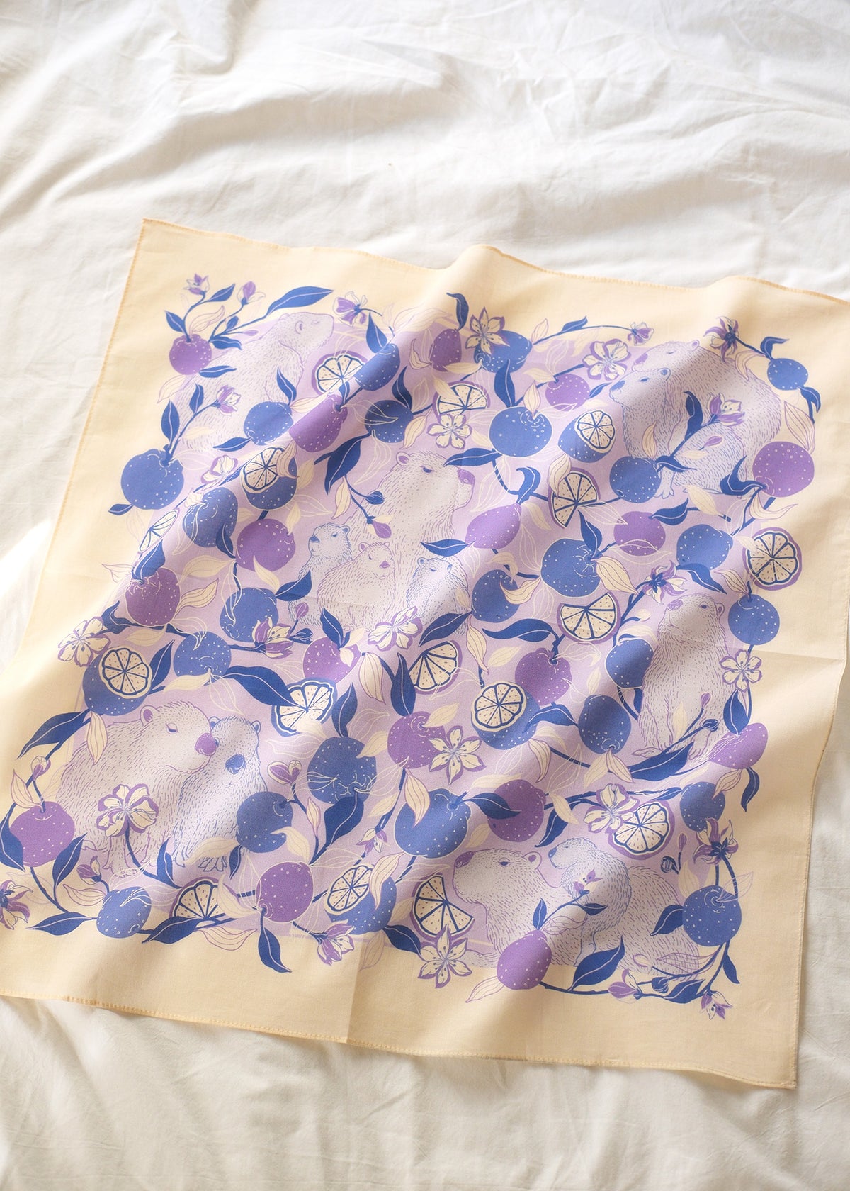Capybara Yuzu Art Tote Bag + Bandana Gift Set (VeriPeri)