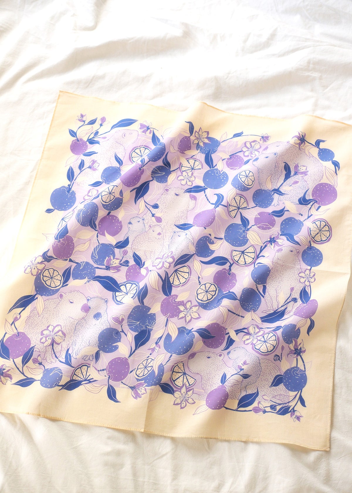 Capybara Yuzu Art Bandana Scarf (Veryperi)