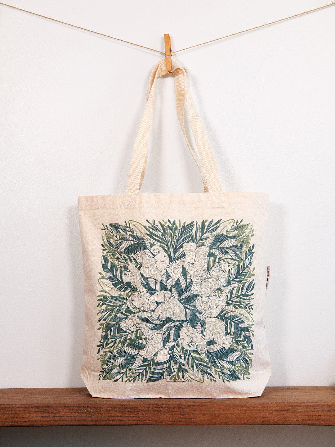 Elephant Canvas Tote Bag