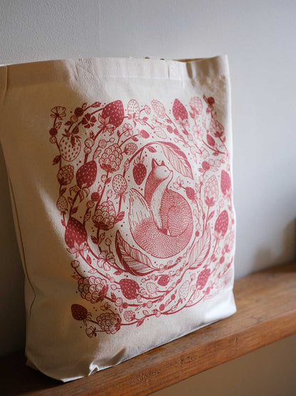 Fox&Berry Tote Bag + Bandana Gift Set (Off-White) (Copy) Tote bag