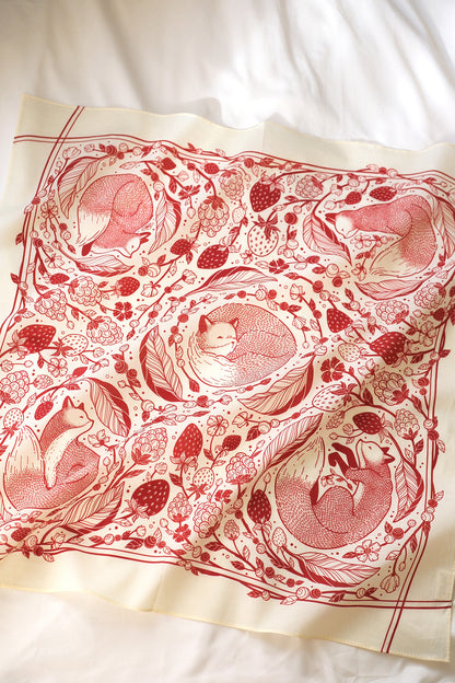 Fox&Berry Bandana Scarf (Off-White)