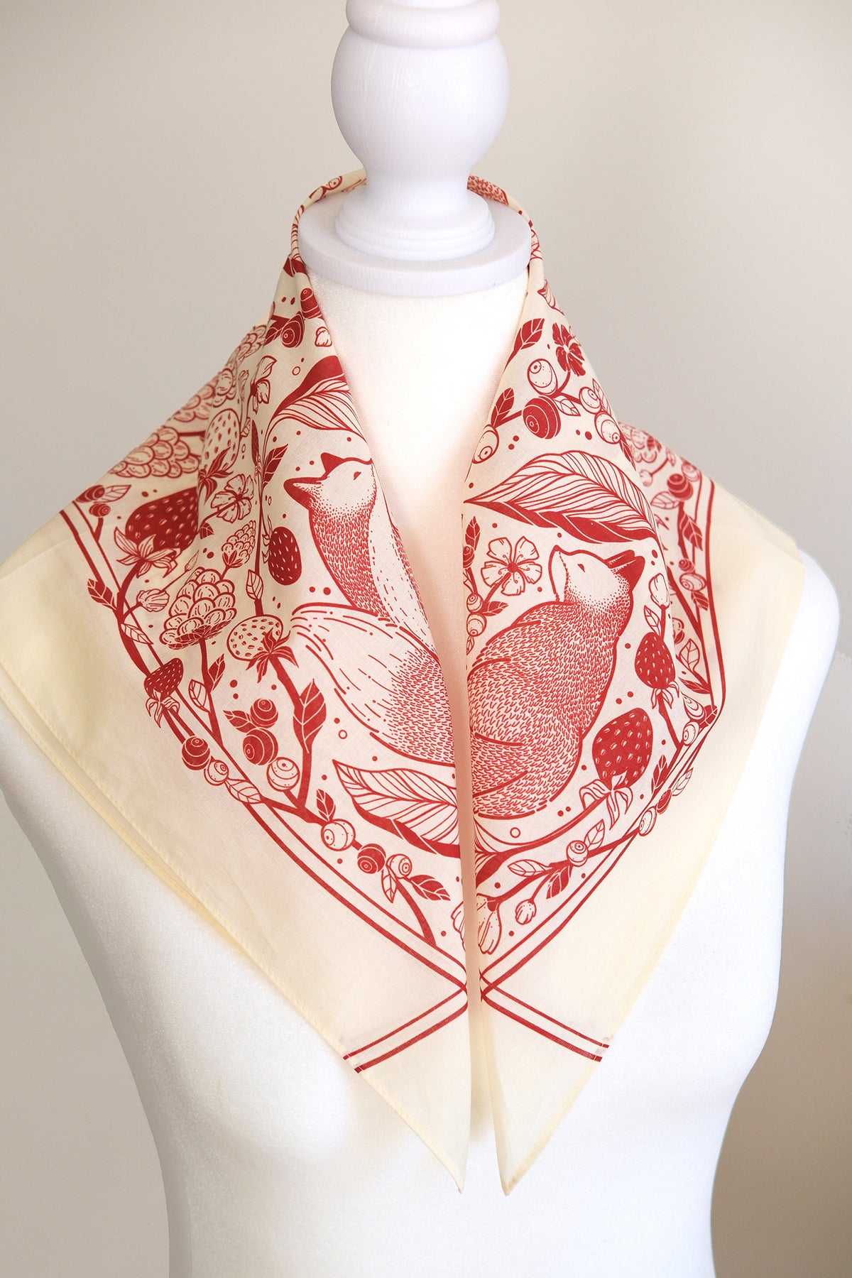 Fox&Berry Bandana Scarf (Off-White)