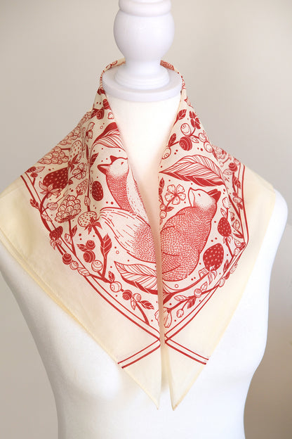 Fox&Berry Bandana Scarf (Off-White)