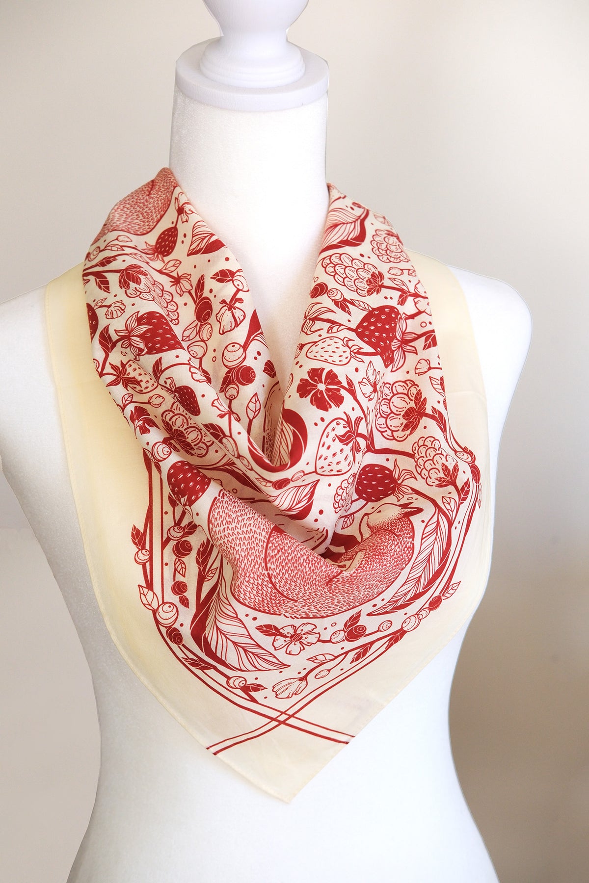 Fox&Berry Bandana Scarf (Off-White)