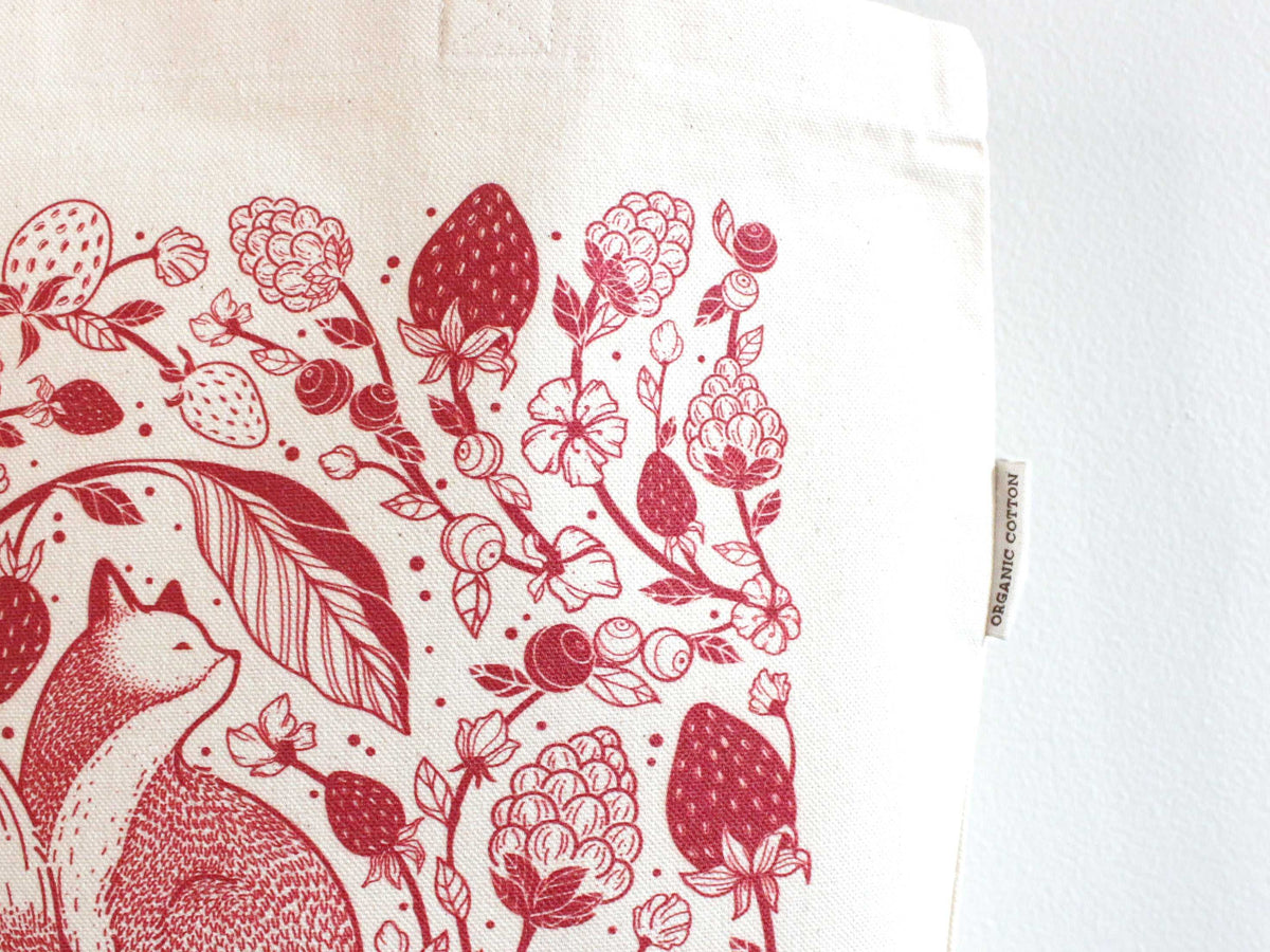 Fox&Berry Tote Bag + Bandana Gift Set (Off-White) (Copy) Tote bag
