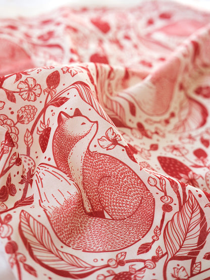 Fox&Berry Tote Bag + Bandana Gift Set (Off-White)