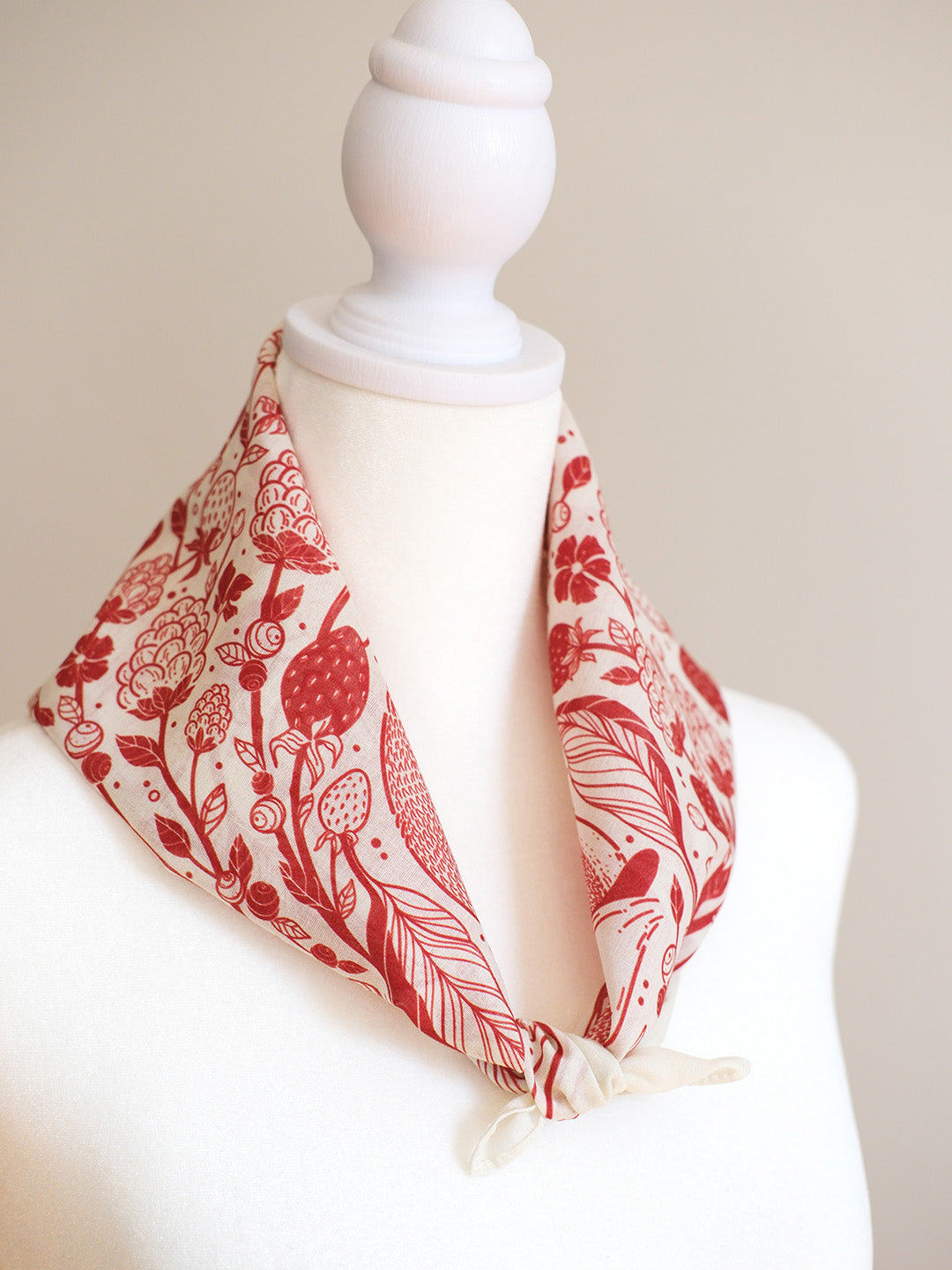 Fox&Berry Tote Bag + Bandana Gift Set (Off-White)